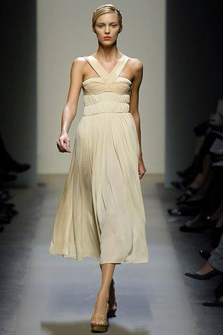 2008 Bottega Veneta Gathered Peach Gown Dress arcadeshops.com