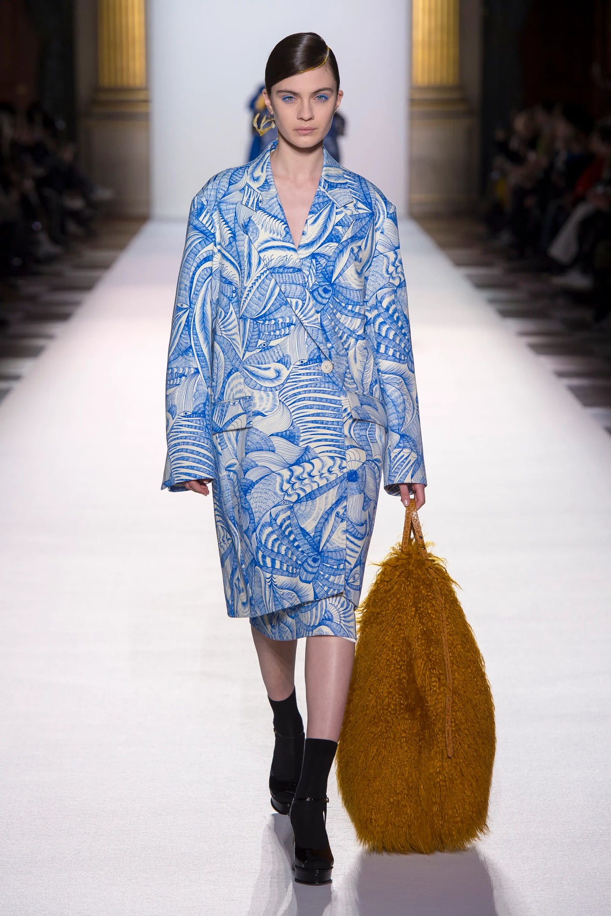 2018 Dries Van Noten Pen Ink Printed Jeans