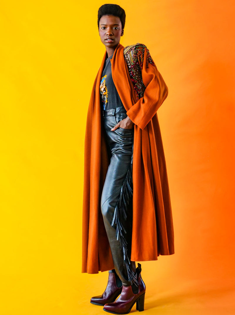 Bead Fringe Overcoat Jacket arcadeshops.com
