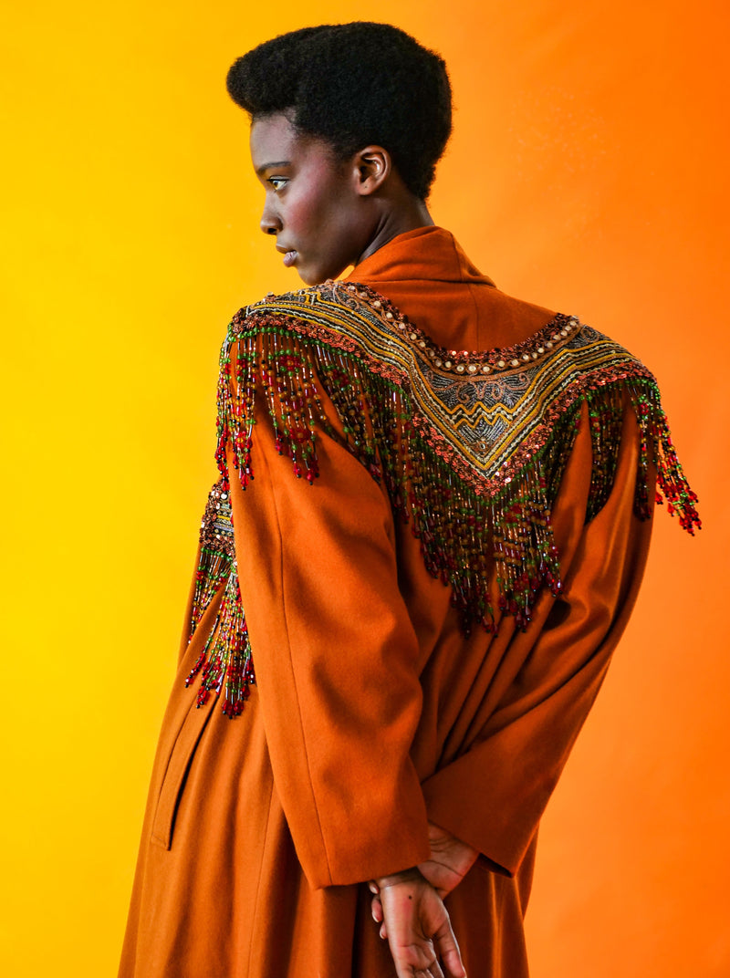 Bead Fringe Overcoat Jacket arcadeshops.com