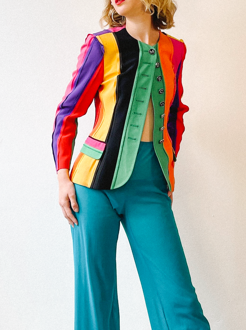 Moschino Rainbow Striped Jacket Jacket arcadeshops.com