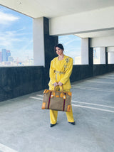 Lillie Rubin Sequin Embellished Butter Yellow Four Piece Suit Suit arcadeshops.com