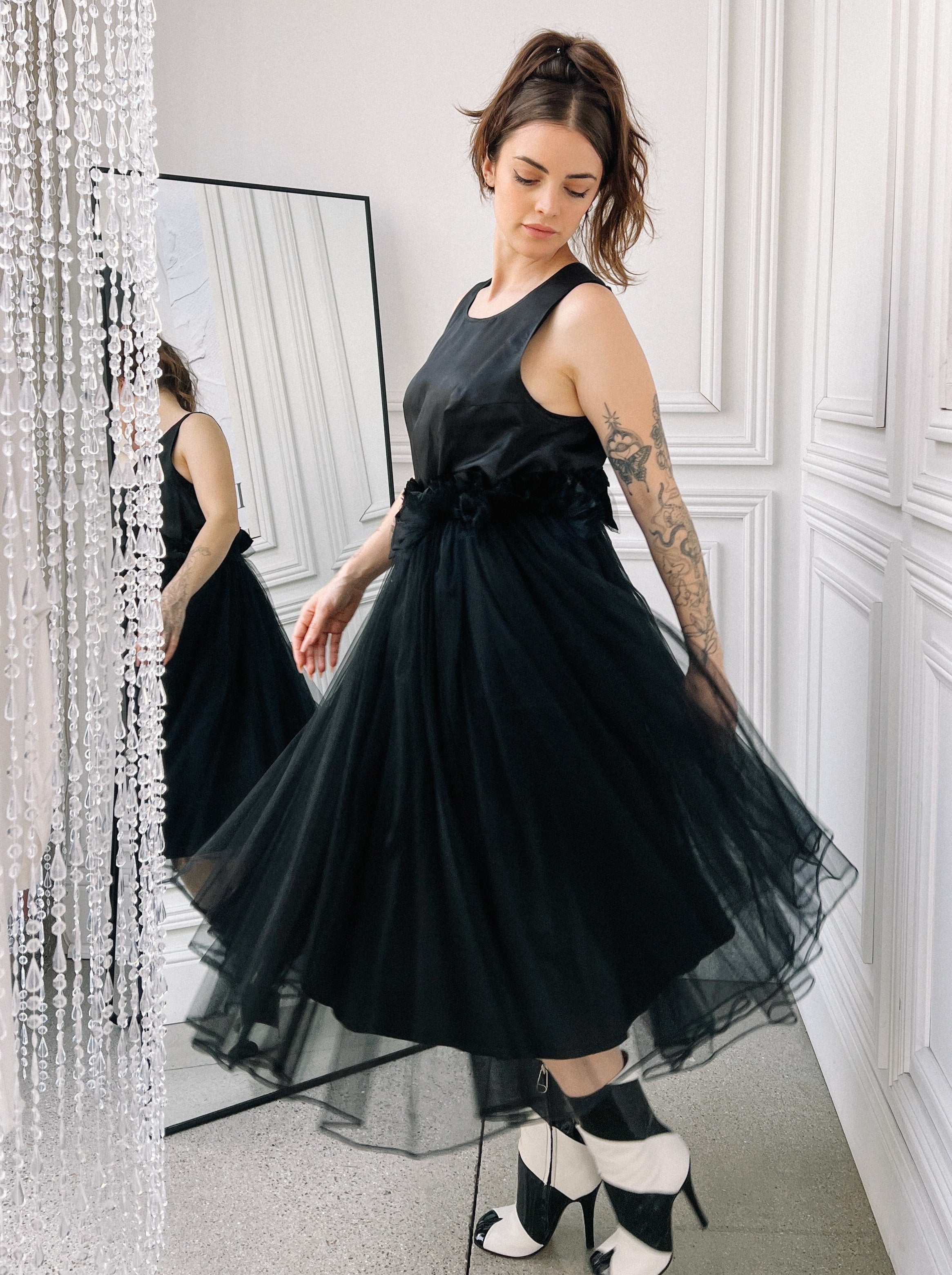 Noir Kei Ninomiya Tulle Tank Dress