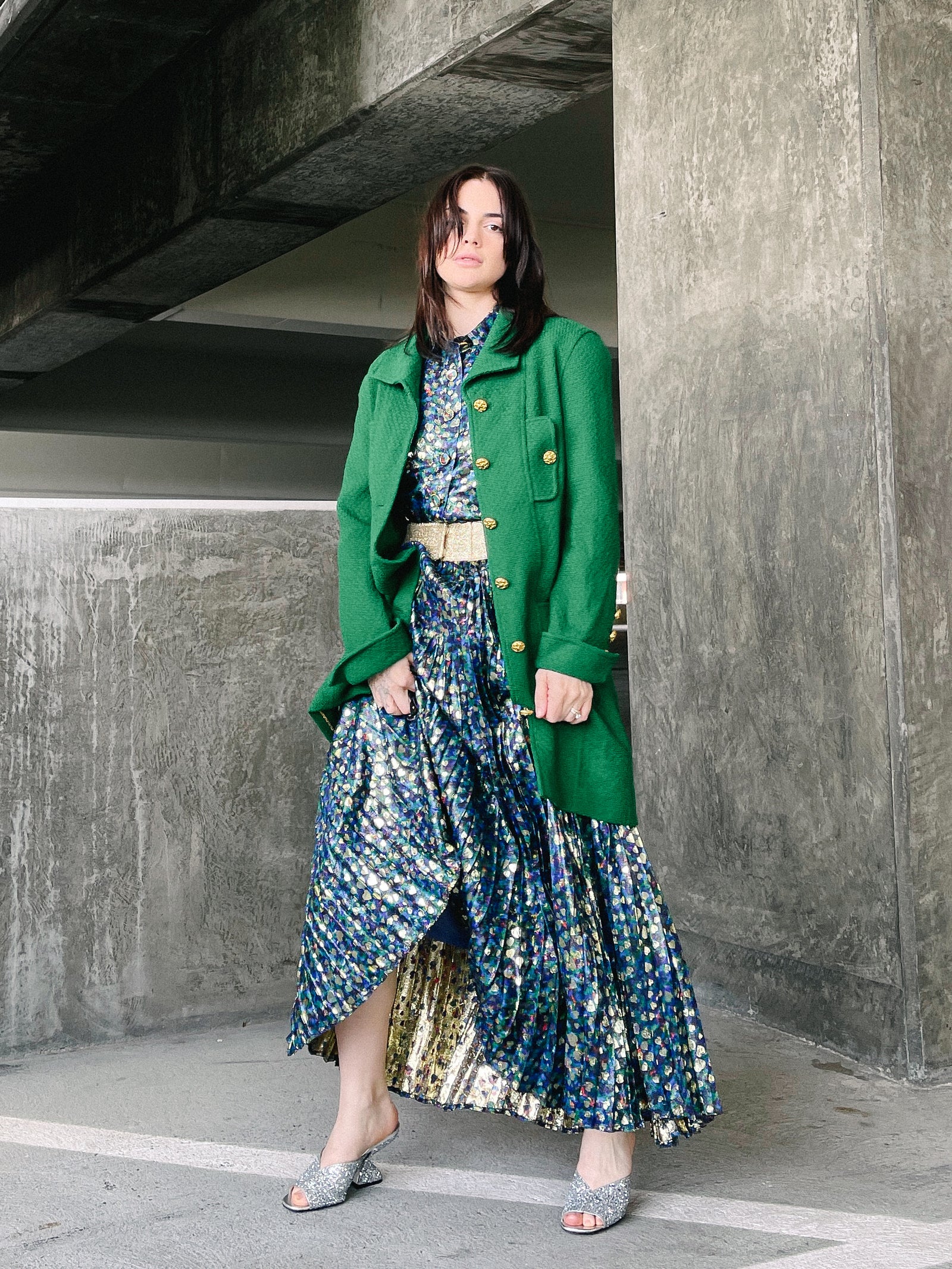 Chanel Kelly Green Boucle Jacket
