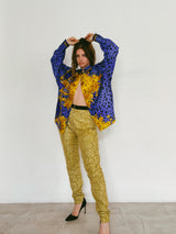 Gianni Versace Couture Baroque Printed Silk Blouse Top arcadeshops.com
