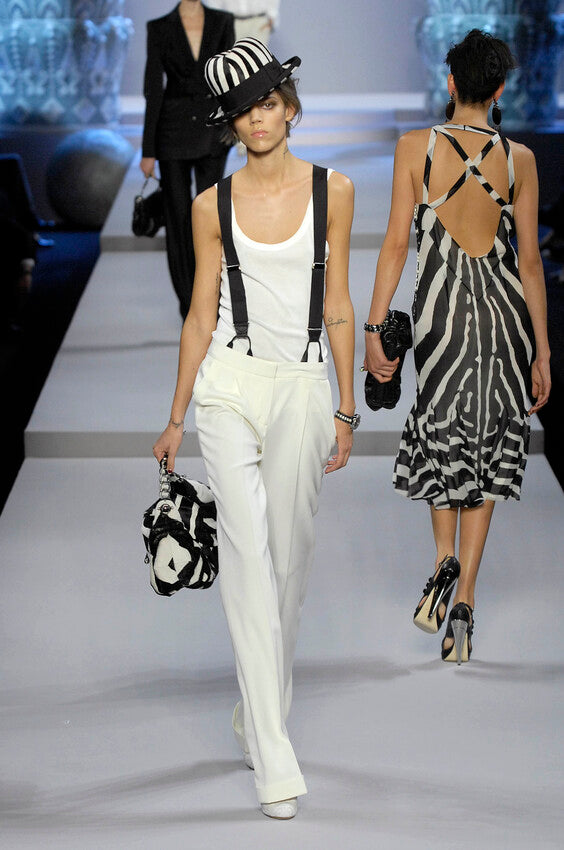 2008 Christian Dior Ivory Suspender Trousers