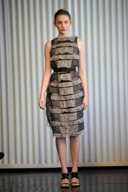 2010 Yeohlee Belted Ruffle Tank Dress Dress arcadeshops.com