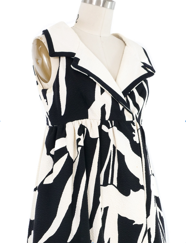 1960s Geoffrey Beene Black and White Dress