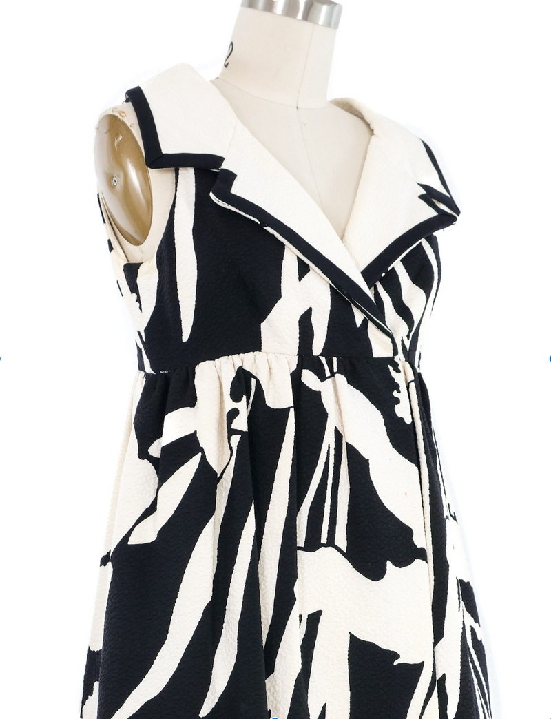 1960s Geoffrey Beene Black and White Dress