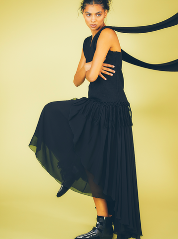 Chanel Silk Chiffon Ruffle Skirt