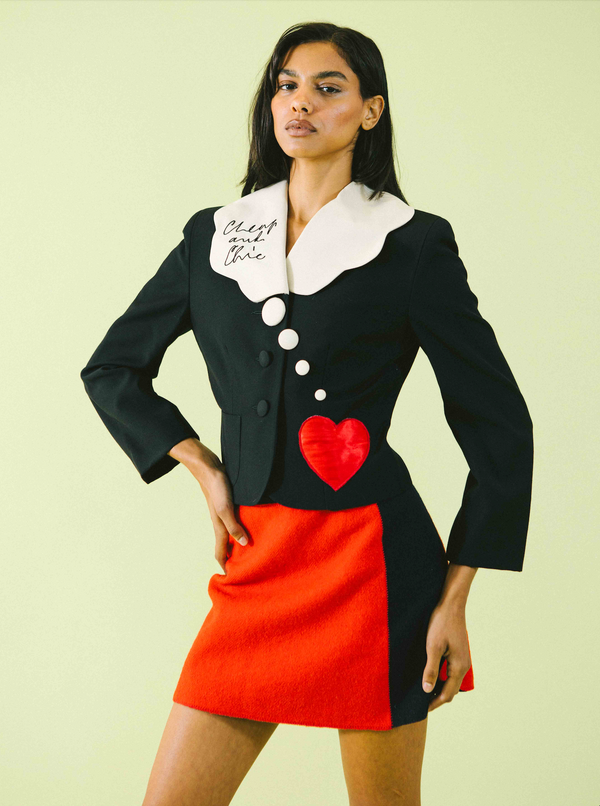 Moschino Heart Applique Blazer Jacket arcadeshops.com