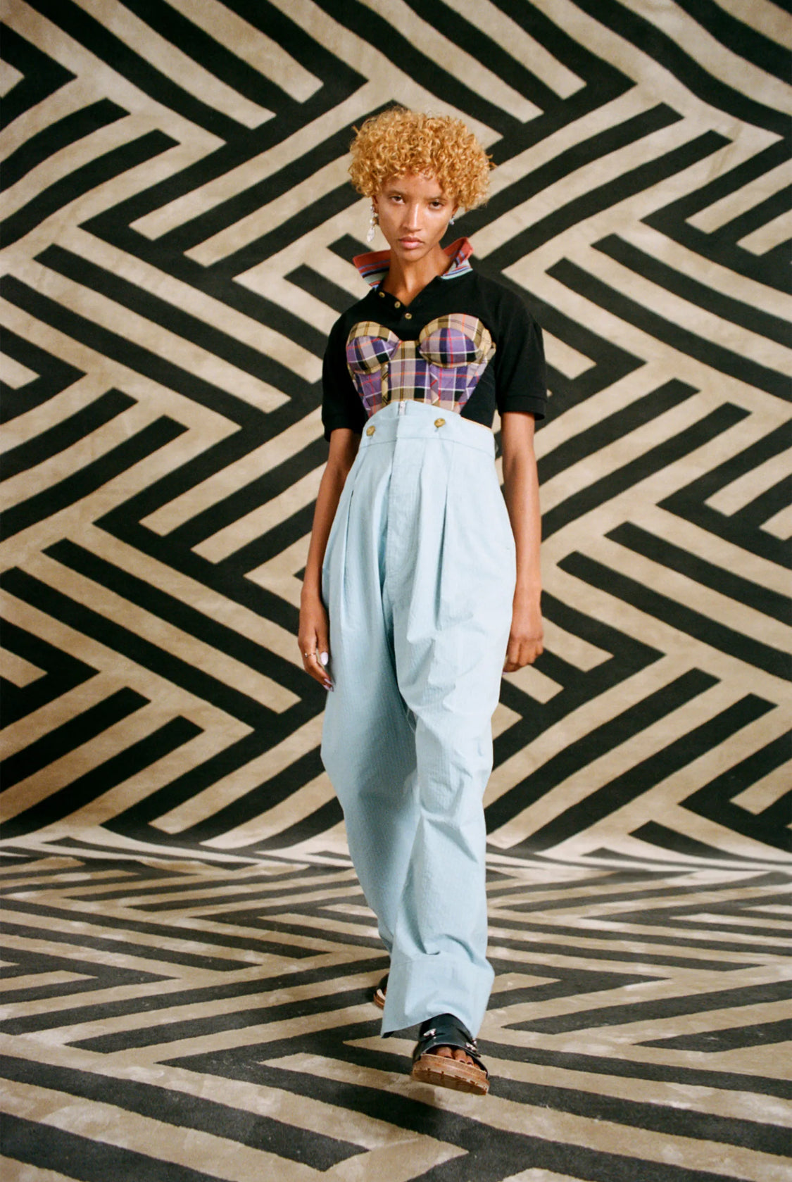 2021 Vivienne Westwood Fargo Tartan Strapless Corset