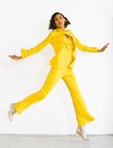 1970s Sunflower Studded Three Piece Pant Suit Suit arcadeshops.com