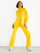 1970s Sunflower Studded Three Piece Pant Suit Suit arcadeshops.com