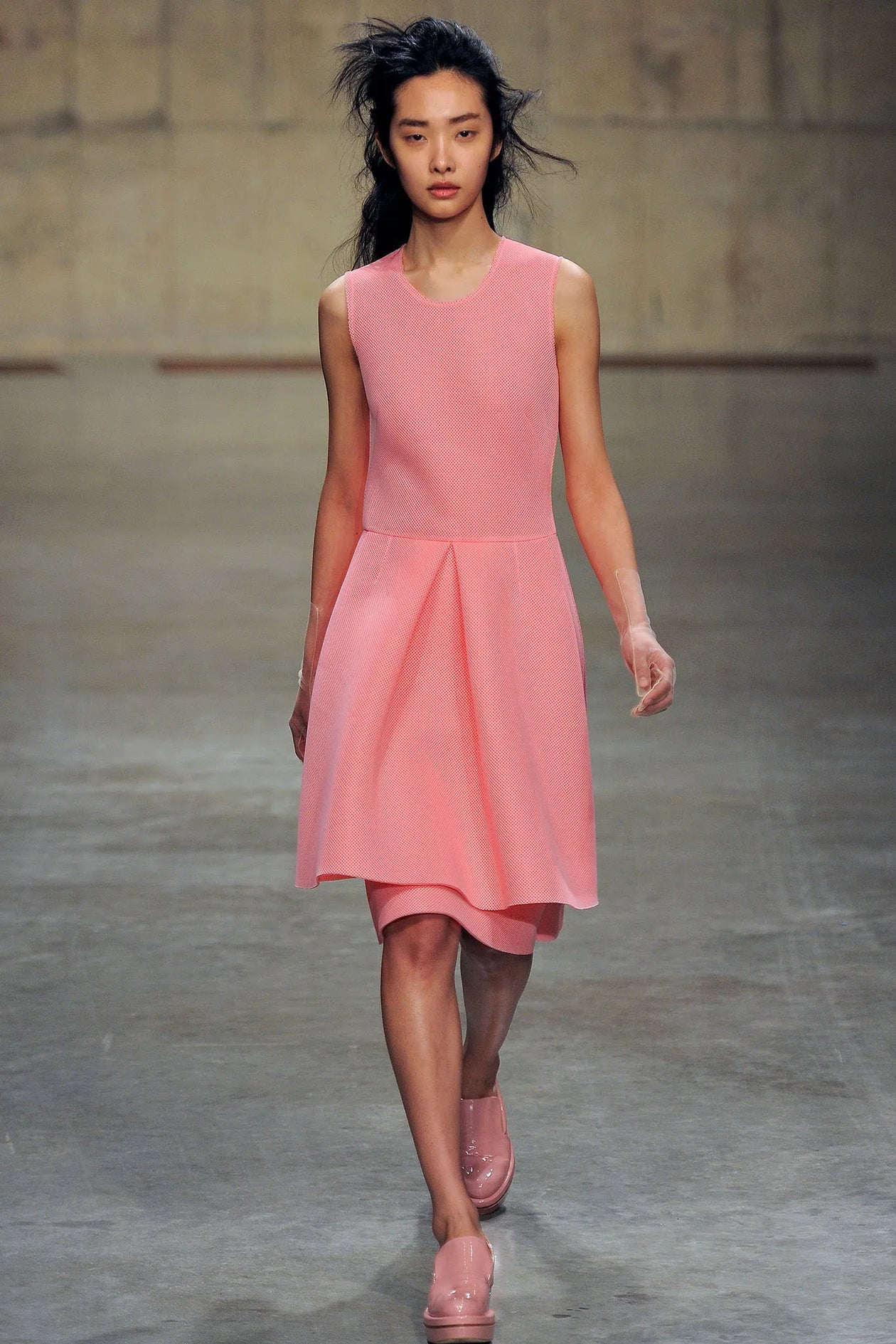 【Simone Rocha】ビジュー メッシュミディドレス ピンク Simone Rocha Bubblegum Neoprene Mesh Dress