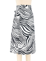2015 Celine Zebra Print Wrap Skirt Bottom arcadeshops.com