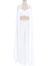 Chiffon Beaded Fringe Ensemble Suit arcadeshops.com