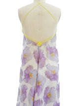 Geoffrey Beene Sheer Floral Gown Dress arcadeshops.com