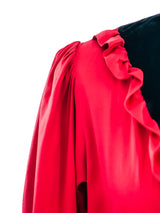 Yves Saint Laurent Red Silk Dress Dress arcadeshops.com