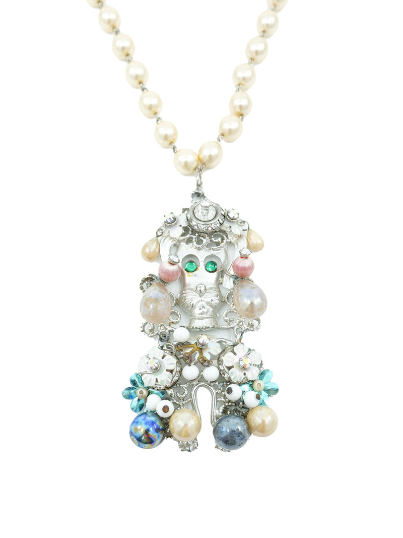 Art To Wear Embellished Poodle Necklace Jewelry arcadeshops.com