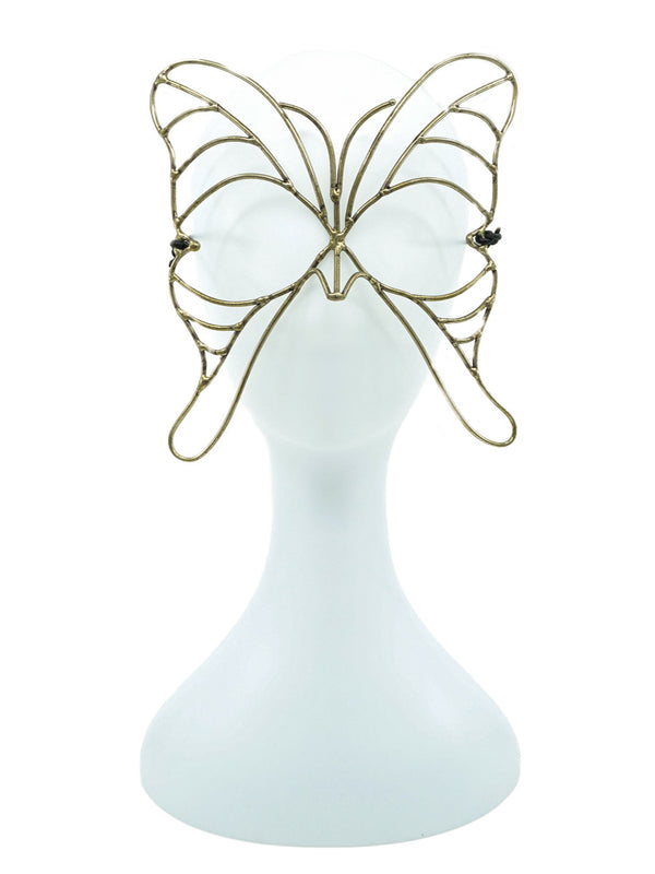 1970s Brass Butterfly Masquerade Mask Accessory arcadeshops.com