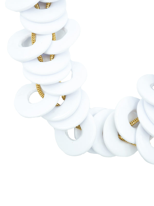 Julie Rubano White Disc Necklace Jewelry arcadeshops.com