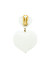 Rhinestoned Heart Drop Earrings Accessory arcadeshops.com