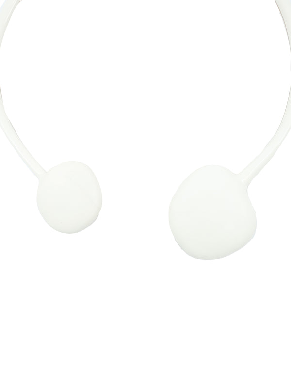 Kenneth Jay Lane Ivory Enamel Hinged Collar