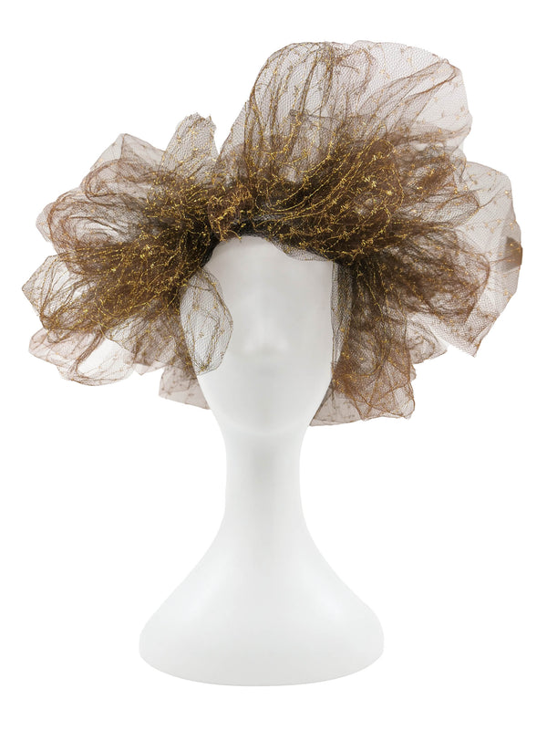 Metallic Tulle Headpiece Accessory arcadeshops.com