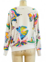 Butterfly Printed Graphic Sweatshirt T-shirt arcadeshops.com