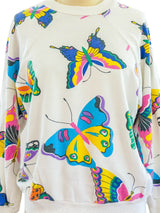 Butterfly Printed Graphic Sweatshirt T-shirt arcadeshops.com