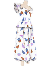Victor Costa Geometric Print Dress Dress arcadeshops.com