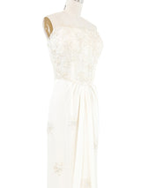 1960s Travilla Lace Embellished Gown Dress arcadeshops.com