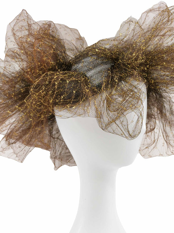 Metallic Tulle Headpiece Accessory arcadeshops.com