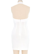 Mesh Paneled Halter Mini Dress Dress arcadeshops.com