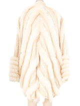 1980s Ivory Fur Knit Cocoon Coat Outerwear arcadeshops.com