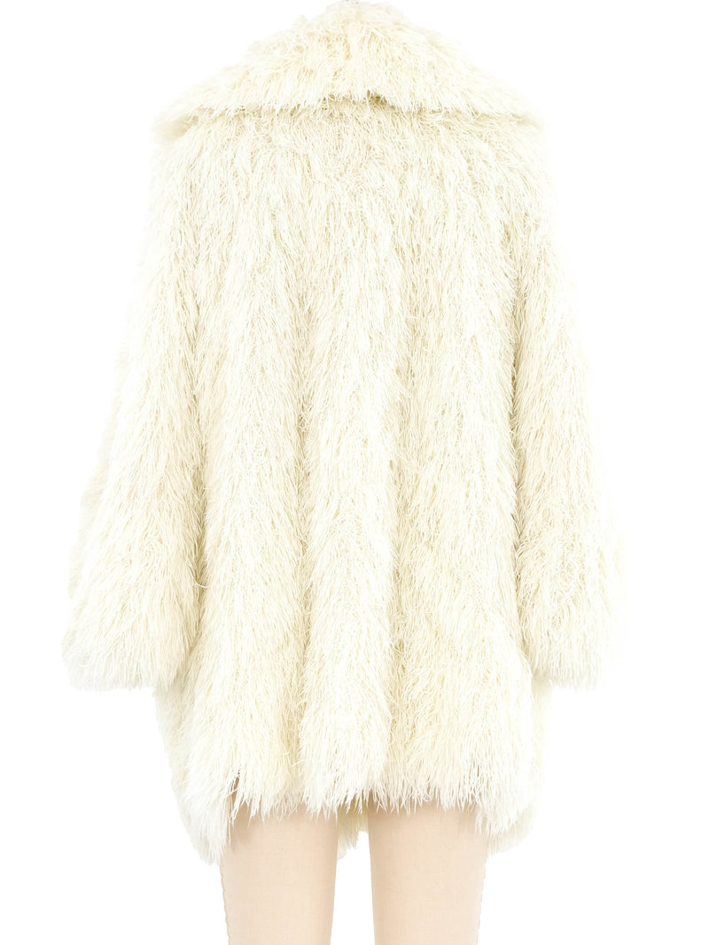 Ivory Yarn Shag Jacket Jacket arcadeshops.com