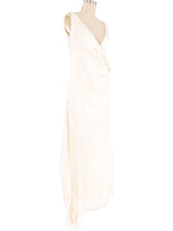 1990s Ann Huybens Haute Couture Silk Wrap Dress Dress arcadeshops.com