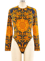 Versus Gianni Versace Baroque Print Bodysuit Suit arcadeshops.com
