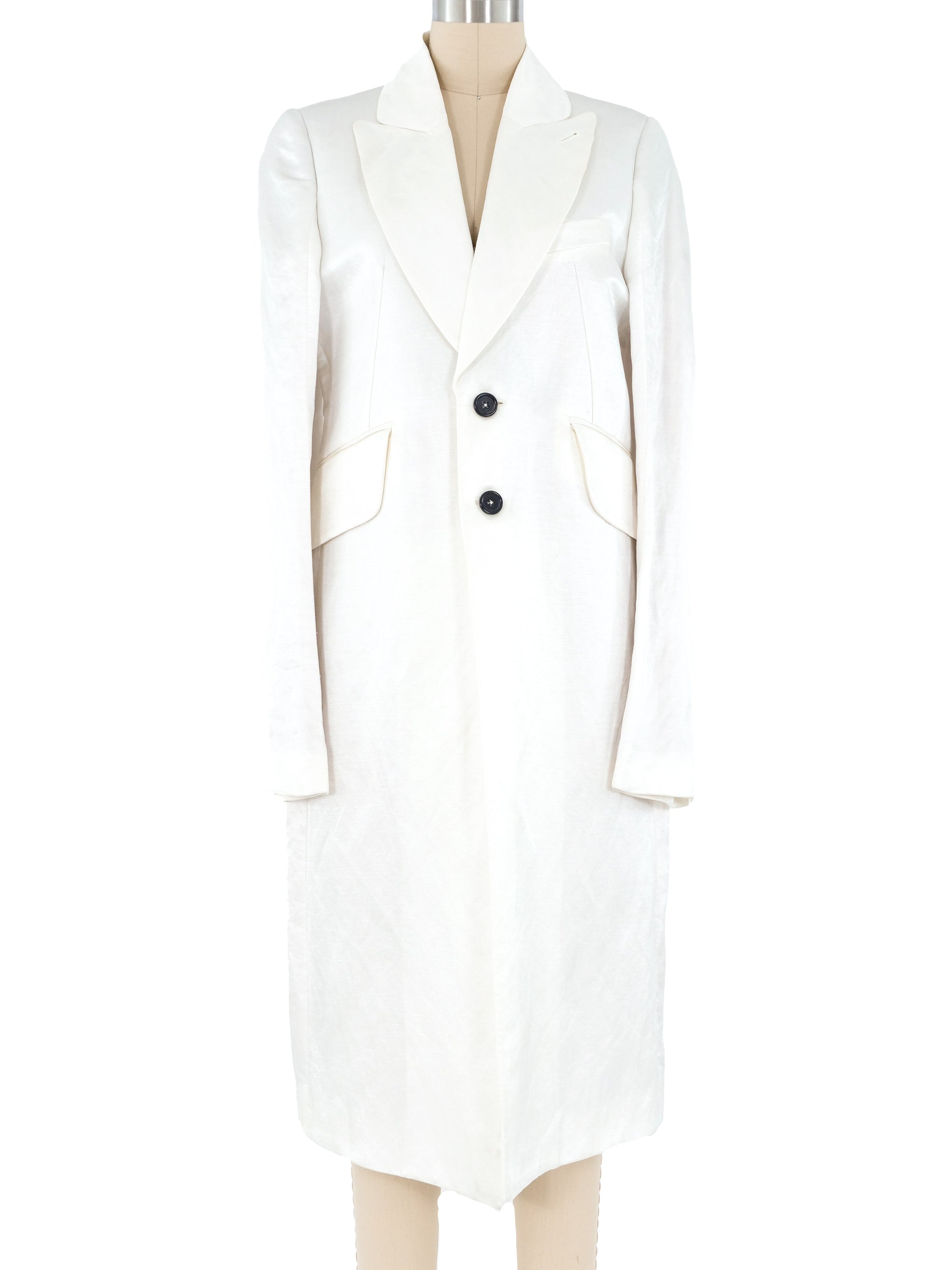 Ann Demeulemeester Longline White Blazer