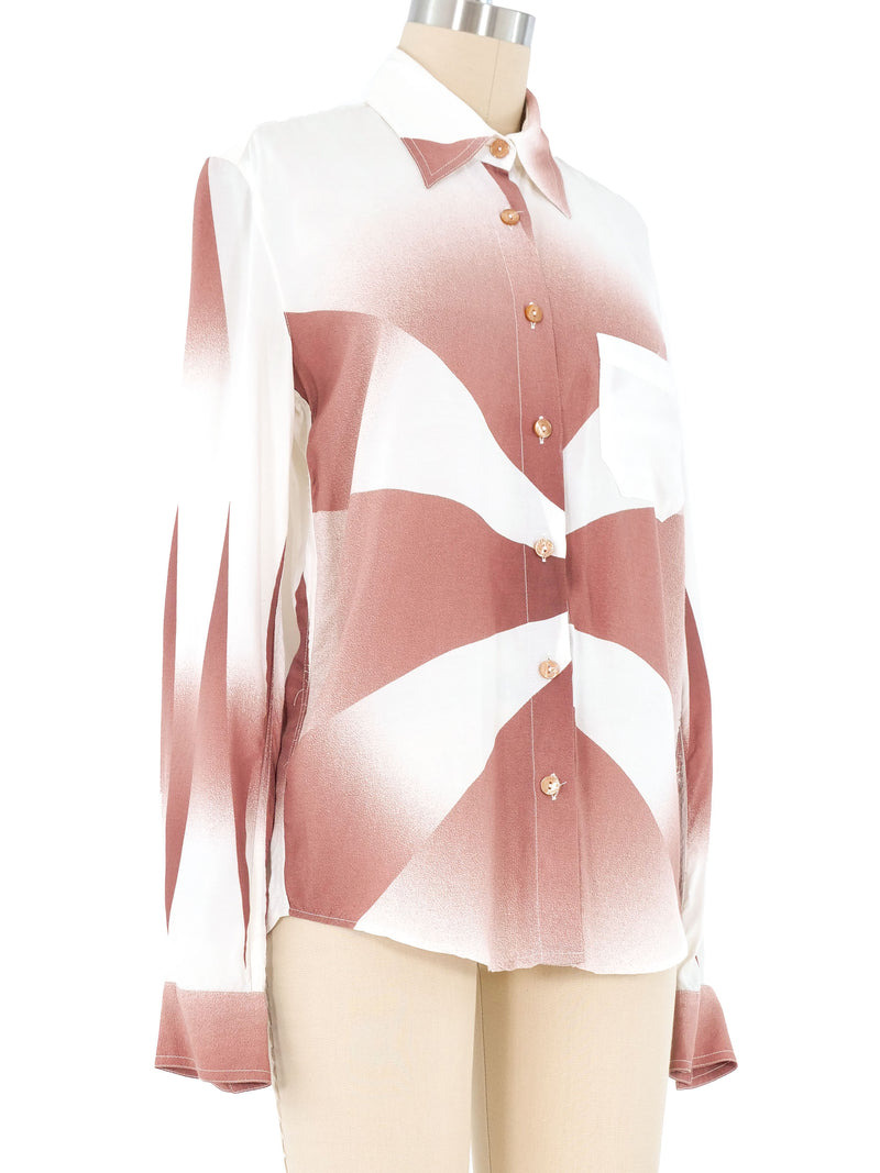 Jean Paul Gaultier Airbrush Printed Shirt Top arcadeshops.com