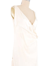 1990s Ann Huybens Haute Couture Silk Wrap Dress Dress arcadeshops.com