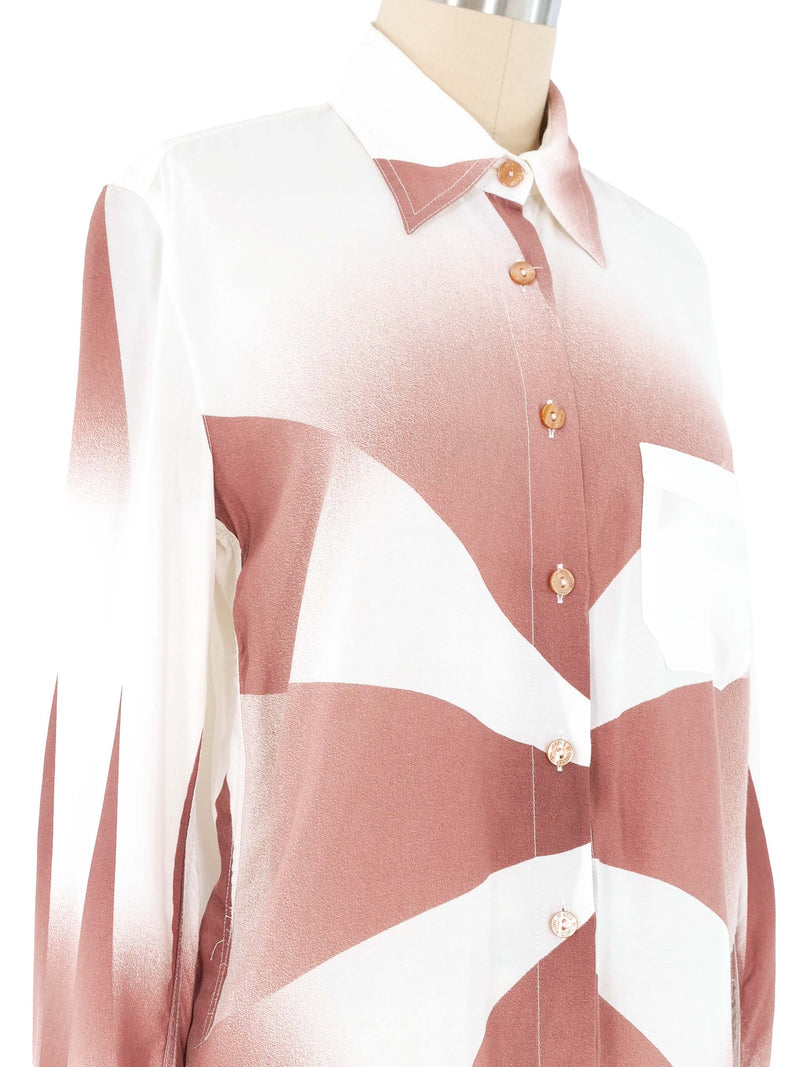 Jean Paul Gaultier Airbrush Printed Shirt Top arcadeshops.com