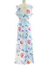1930's Floral Slip Dress Dress arcadeshops.com