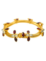 DeLillo Red Rhinestone Bracelet
