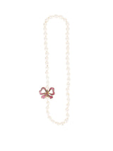 Chanel Gripoix Bow and Pearl Bead Necklace Jewelry arcadeshops.com