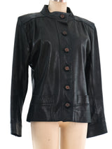 Yves Saint Laurent Leather Military Jacket Jacket arcadeshops.com