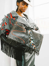 1980s Koos Van Den Akker Mixed Leather Oversized Clutch Accessory arcadeshops.com