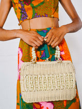 Yellow Beaded Basket Bag Accessory arcadeshops.com