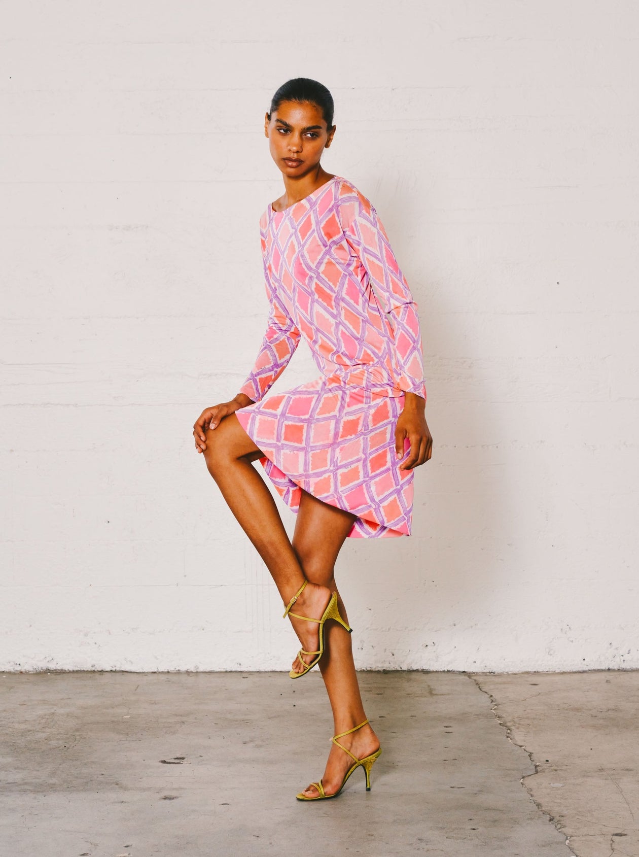1960s Emilio Pucci Harlequin Silk Jersey Dress 1960s Emilio Pucci Harlequin Silk Jersey Dress